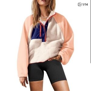Free People Movement Colorblock Fleece Pullover